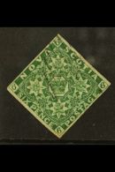 1851-57 6d Deep Green, SG 6, Fine Used With 4 Margins & Light Oval Cancellation. For More Images, Please Visit... - Andere & Zonder Classificatie