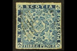 1851-61 3d Bright Blue, SG 3, Very Fine Used With 4 Good/large Margins & Light Barred Oval Cancellation.... - Altri & Non Classificati