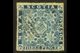 1851-61 3d Bright Blue, SG 3, Very Fine Used With 4 Good/large Margins & Light Barred Oval Cancellation.... - Andere & Zonder Classificatie