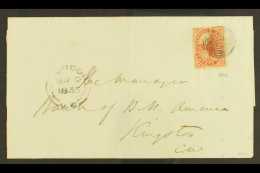 1855 (9 Mar) Wrapper From London (Ontario) To Kingston (Ontario) Bearing A Lovely 1852 3d Red With 4 Margins, Tied... - Andere & Zonder Classificatie