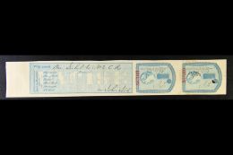 REVENUE - LOCK LABEL Circa 1870 Blue QV Engraved Lock Label, Van Dam FLS2, Fine Used (Dec 1873). For More Images,... - Sonstige & Ohne Zuordnung