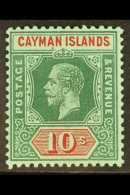 1919-20 10s Deep Green And Red/green, SG 52, Very Fine Mint. For More Images, Please Visit... - Iles Caïmans