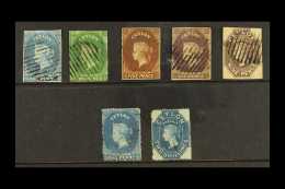 1857-1861 ALL DIFFERENT USED GROUP On A Stock Card, Comprising 1857-59 1d (4 Margins), 2d (3 Margins), 5d (4... - Ceylan (...-1947)