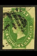 1857-59 1s9d Green, SG 11, Used With 4 Large Square Margins For More Images, Please Visit... - Ceilán (...-1947)