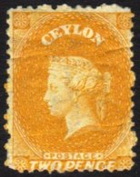 1867 2d Ochre, Wmk "Small" CC, Perf 12½, "Wmk Reversed", SG 64ax, Fine And Fresh Mint, Some Gum Wrinkling.... - Ceilán (...-1947)