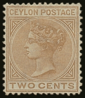 1872 - 80 2c Brown, Wmk CC, Variety "Perf 14 X 12½", SG 133, Very Fine Mint. For More Images, Please Visit... - Ceylon (...-1947)