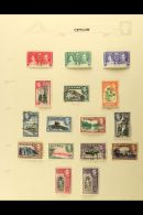 1937-1962 ORIGINAL COLLECTION On Album Pages, Mint And Used, Generally Fine/very Fine Condition. With KGVI... - Ceilán (...-1947)