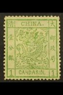 1878 1ca Yellow- Green Large Dragon On Thin Paper, SG 1a, Fine Mint Good Part OG, Well- Centered And Attractive.... - Other & Unclassified