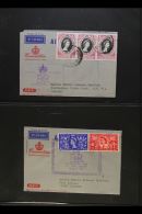 1953 CORONATION - QANTAS AIRMAIL FLIGHTS "There & Back" Pair Of Special Qantas Coronation Air Letters - June... - Isole Cocos (Keeling)