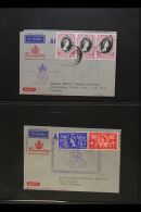 1953 CORONATION - QANTAS AIRMAIL FLIGHTS "There & Back" Pair Of Special Qantas Coronation Air Letters - June... - Kokosinseln (Keeling Islands)