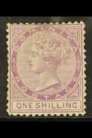 1874 1s Dull Magenta, SG 3, Mint, Some Shortish Perfs At Left, Disturbed Gum But Reasonably Appearing Example Of... - Dominique (...-1978)