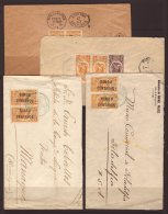 REVENUES ON COVER 1900-01. A Group Of Commercial Covers Addressed To USA, One Bearing 1899-1900 2c & 4c (x2)... - Ecuador