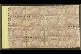 REVENUE STAMPS 1887 General Revenue 10pi Reddish Lilac, Feltus 5, Marginal BLOCK OF SIXTEEN (4 X 4), Never Hinged... - Altri & Non Classificati