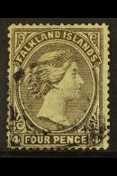 1878-79 4d Grey-black, No Watermark, SG 2, Good Used. For More Images, Please Visit... - Islas Malvinas