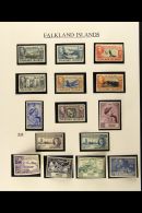 1937-52 KGVI MINT COLLECTION Presented In Mounts On Album Pages. Includes 1938-50 Pictorial Definitives With All... - Falklandeilanden