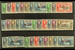 1944-45 Graham Land, South Georgia, South Orkney & South Shetland Opts Sets, SG A1/8, SG B1/8, SG C1/8 &... - Islas Malvinas