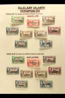 1944-85 SUPERB MINT COLLECTION WITH ADDITIONAL DEFINITIVE SHADES A Beautifully Written Up Collection On Pages... - Falklandeilanden