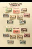 1944-85 SUPERB MINT COLLECTION WITH ADDITIONAL DEFINITIVE SHADES A Beautifully Written Up Collection On Pages... - Falklandinseln