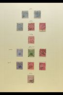1871-1891 USED COLLECTION With Shades & Perf Types On Leaves, Inc 1871 1d (x2), 1872 2c On 1d & 12c On 6d... - Fiji (...-1970)