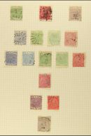 1872-1891 FINE USED COLLECTION On Leaves, All Different, Inc 1872 6c On 3d, 1876-77 6d & 1877 4d On 3d "VR"... - Fidji (...-1970)