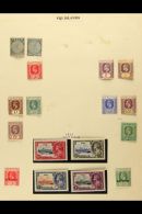 1891-1951 FINE MINT COLLECTION On Leaves, ALL DIFFERENT, Inc 1906-12 1d, 1935 Jubilee Set, 1938-55 Most Vals To... - Fiji (...-1970)