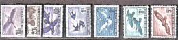 AUSTRIA AUTRICHE 1950 UCCELLI POSTA AEREA 7 VALORI  LUSSO  MNH** - Swallows