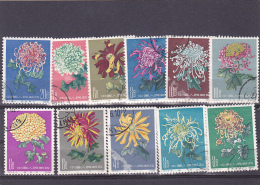 #168   LOT 11 X STAMPS, FLOWERS, 1960, USED, CHINA. - Usados