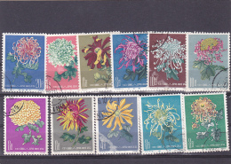 #168   LOT 11 X STAMPS, FLOWERS, 1960, USED, CHINA. - Gebruikt