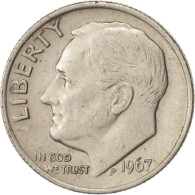 États-Unis, Roosevelt Dime, 1967, Philadelphie, TTB+, KM:195a - 1946-...: Roosevelt