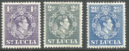 St Lucia 1938 Perf 14.5 X 14 Low Values - Mint - Ste Lucie (...-1978)