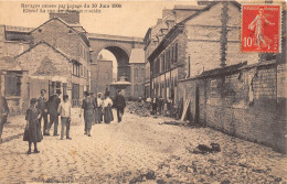 76-ELBEUF- RAVAGE CAUSES PAR L'ORAGE DU 30 JUIN 1908, LA RUE DU BOURGTHEROULDE - Elbeuf