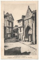 Delcampe - 86 - LUSIGNAN - L'Eglise (Portail Sud) Et Place Du Marché - Lusignan