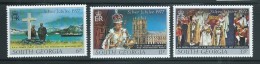 South Georgia 1977 QEII Silver Jubilee Set 3 MNH - Géorgie Du Sud