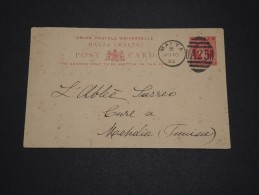 MALTE - Entier Postal Pour La Tunisie En 1892 - A Voir - L 1873 - Malte