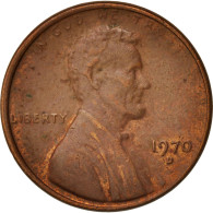 Monnaie, États-Unis, Lincoln Cent, Cent, 1970, U.S. Mint, Denver, TTB+, Laiton - 1959-…: Lincoln, Memorial Reverse