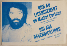 CPSM CGT NON AU LICENCIEMENT DE Michel CERTANO - Sindicatos