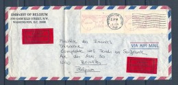 Brief Van Washington Naar Bruxelles Expres Special Delivery - 1980-1999