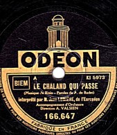 78 T.- 25 Cm - état B -Jean LUMIERE - LE CHALAND QUI PASSE - POUR ÊTRE UN JOUR AIME DE TOI - 78 T - Disques Pour Gramophone