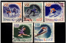 Russia, USSR, 1960, Winter Olympic Games Hockey , Used (o) Michel 2317-2321 (LOT - 22- 002) - Inverno1960: Squaw Valley