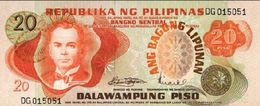 PHILIPPINES 20 PISO (PESOS) ND (1973) P-155a UNC PREFIX DG [PH1014a] - Philippinen