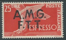 1947-48 TRIESTE A ESPRESSO DEMOCRATICA 25 LIRE MH * - P19-7 - Express Mail