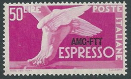 1952 TRIESTE A ESPRESSO DEMOCRATICA 50 LIRE MNH ** - P19-9 - Express Mail