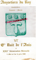 87 -LANDOUGE  LIMOGES - MENU ORDRE DES ANYSETIERS DU ROY-COMMANDERIE-LIMOUSIN-MARCHE-PERIGORD-1968-  -BONNICHON - Menú