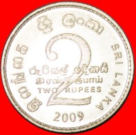 * LION (2005-2013): SRI LANKA  2 RUPEES 2009 MINT LUSTRE DIES 3+C! LOW STARTNO RESERVE! - Sri Lanka