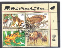 GUT1112  VEREINTE NATIONEN 1995 UNO GENF 263/66 VIERERBLOCK Used / Gestempelt Siehe ABBILDUNG - Used Stamps