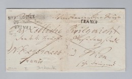 Heimat Tschechien STRAKONITZ Langstempel 1846-11-27 Vorphila Brief Nach Wien - ...-1918 Préphilatélie