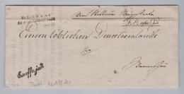 Heimat Tschechien KLATTAU 1838-09-18 Bedruckter Brief - ...-1918 Prephilately