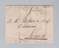 Heimat Österreich Steyr HALL 1837-03-20 Vorphila Brief Nach Linz - ...-1850 Prefilatelia