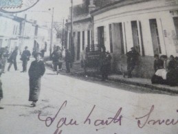 CPA 33 Gironde Saint Médard En Jalles La Grande Rue Militaires Magasin épicerie - Autres & Non Classés