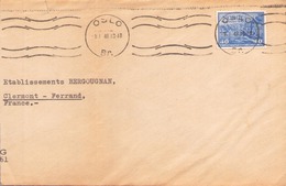 NORVEGE ENVELOPPE DE OSLO POUR CLERMONT FERRAD DU 8 JANVIER 1948 - Briefe U. Dokumente